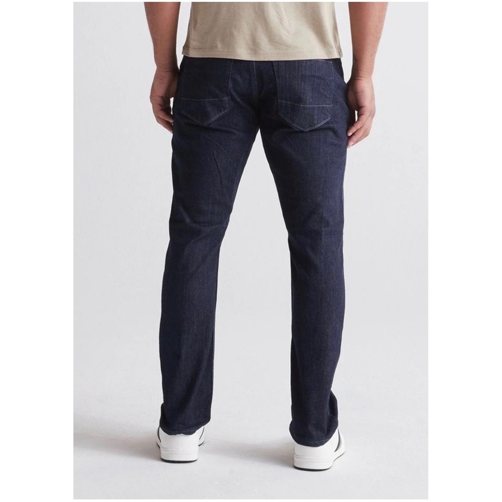 DUER Performance Denim L2X Relaxed Taper Jeans Dark Indigo 31x32 31x30 Gusset